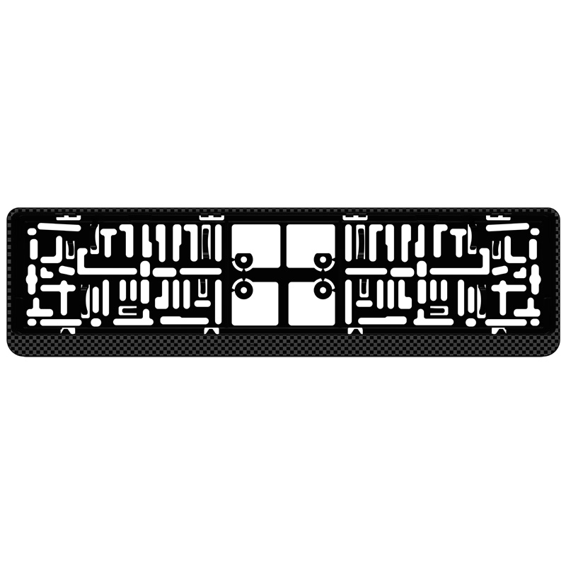 Kunststof kentekenplaathouder 'Click' 52x11cm Carbon-Look