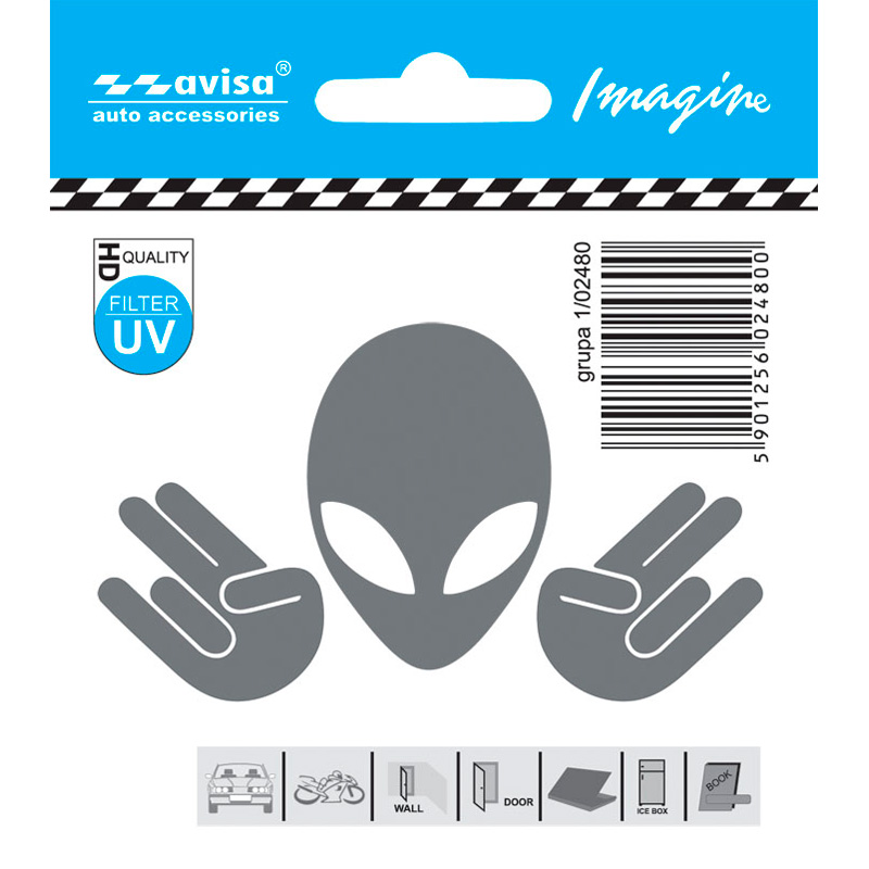 Auto Tattoo Sticker UFO - 8,6x5cm