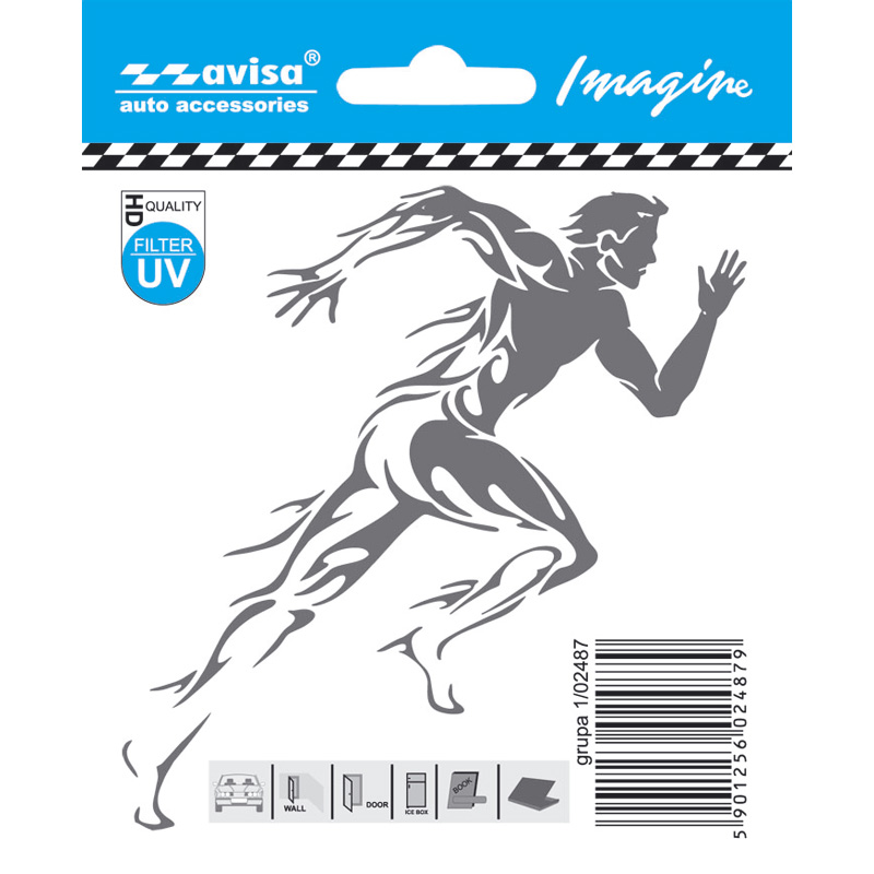 Auto Tattoo Sticker Runner man - 9,7x9,9cm