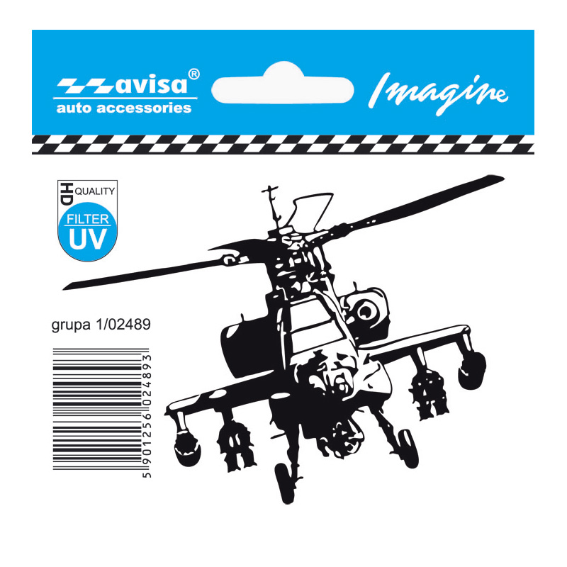 Auto Tattoo Sticker Helicopter - 9,6x7cm