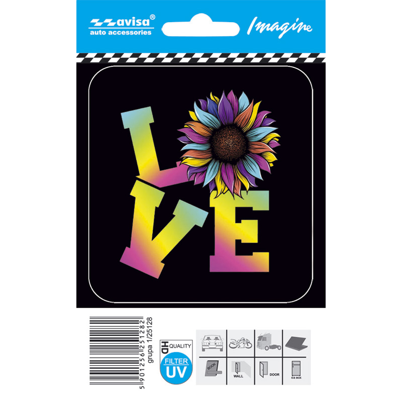 Auto Tattoo Sticker LOVE - 8,7x9,2cm