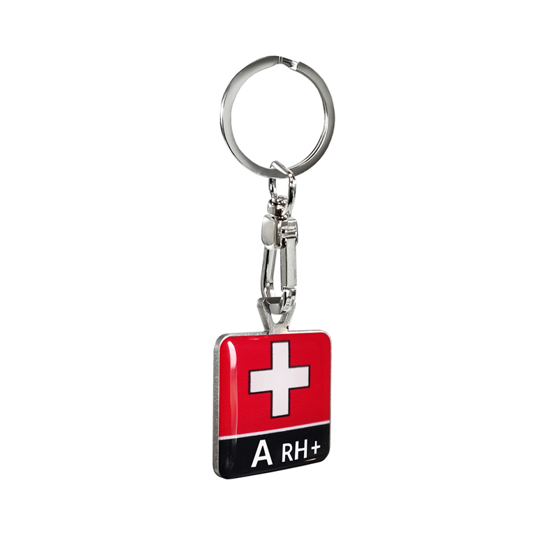 RVS sleutelhanger - 'Blood Type' A RH+