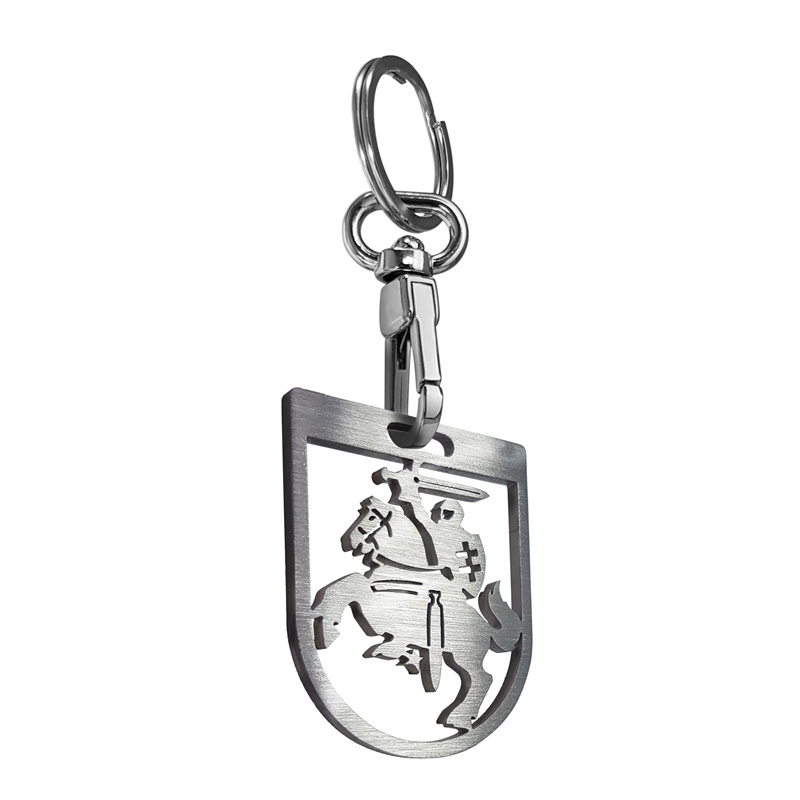RVS sleutelhanger - 'Litouwen' (Zilver)