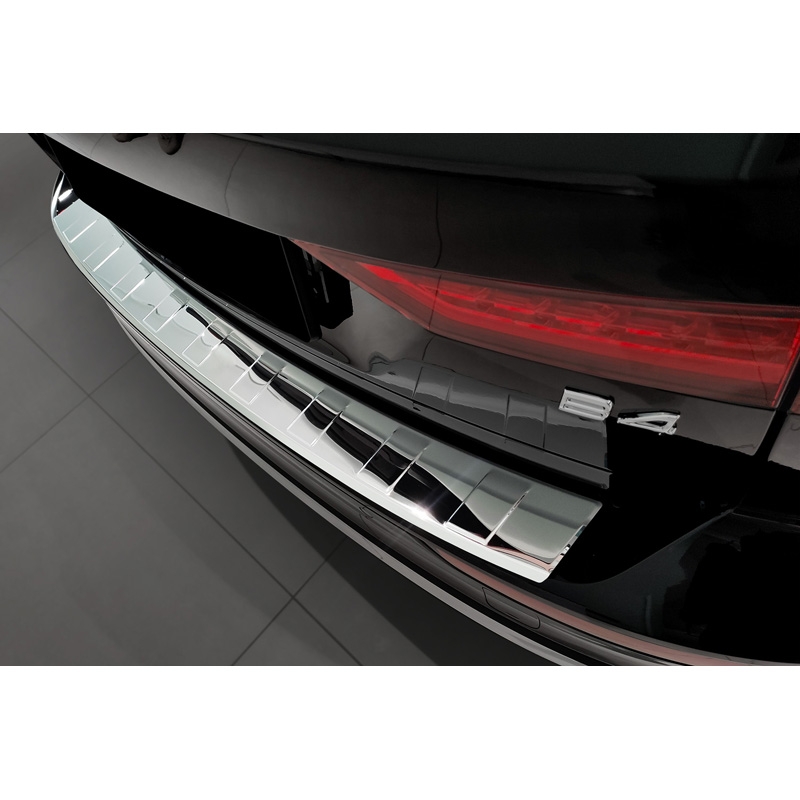 Chroom RVS Achterbumperprotector passend voor Volvo V60 II / V60 II Cross Country 2018- & V60 II Plug- In Hybrid / R-Design 2019- 'Ribs'