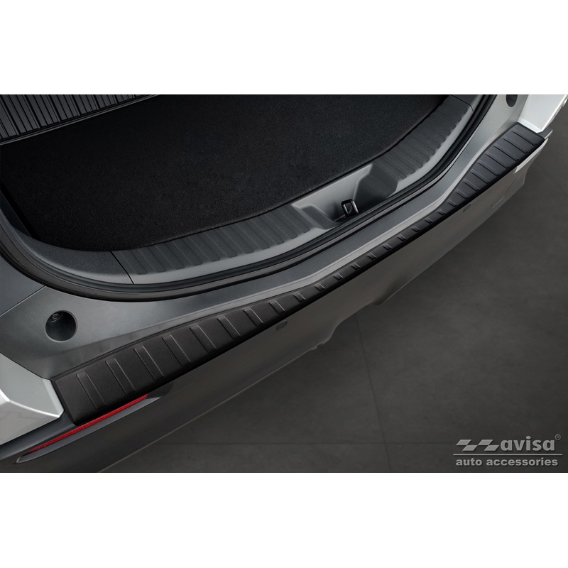 Matzwart RVS Achterbumperprotector passend voor Toyota bZ4X 2021- & Subaru Solterra 2022- 'Ribs'