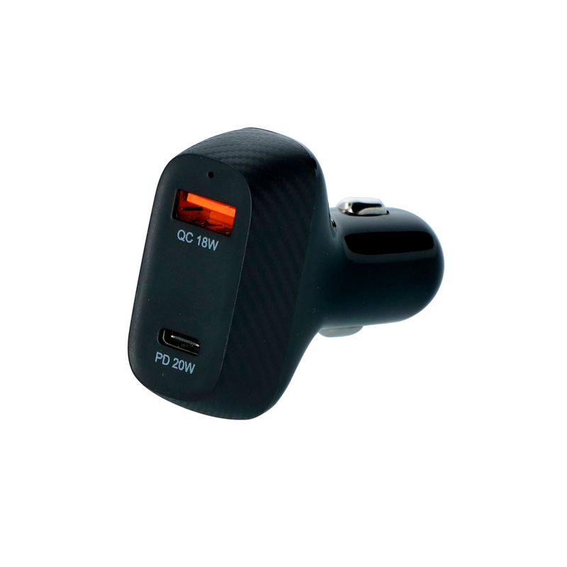 Carpoint 12/24V Duo Snellader Auto 20W USB-C + 18W USB 3.0