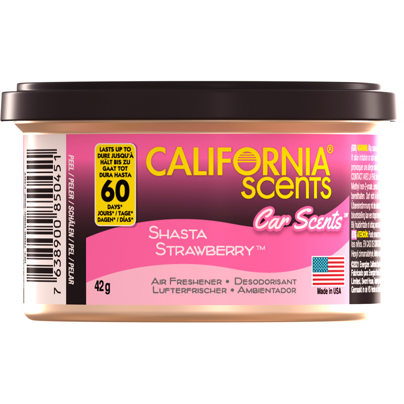 California Scents Luchtverfrisser - Shasta Strawberry - Blikje 42gr