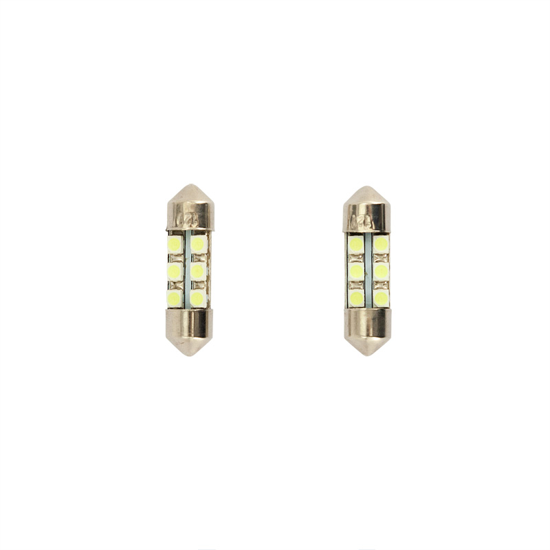 6Q LED/SMD Festoon Lampen Wit 31x10mm Set a 2 stuks