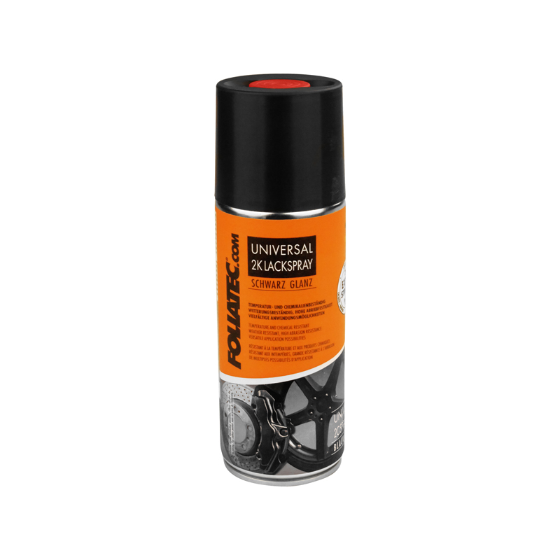 Foliatec Universal 2C Spray Paint - zwart glanzend 1x400ml