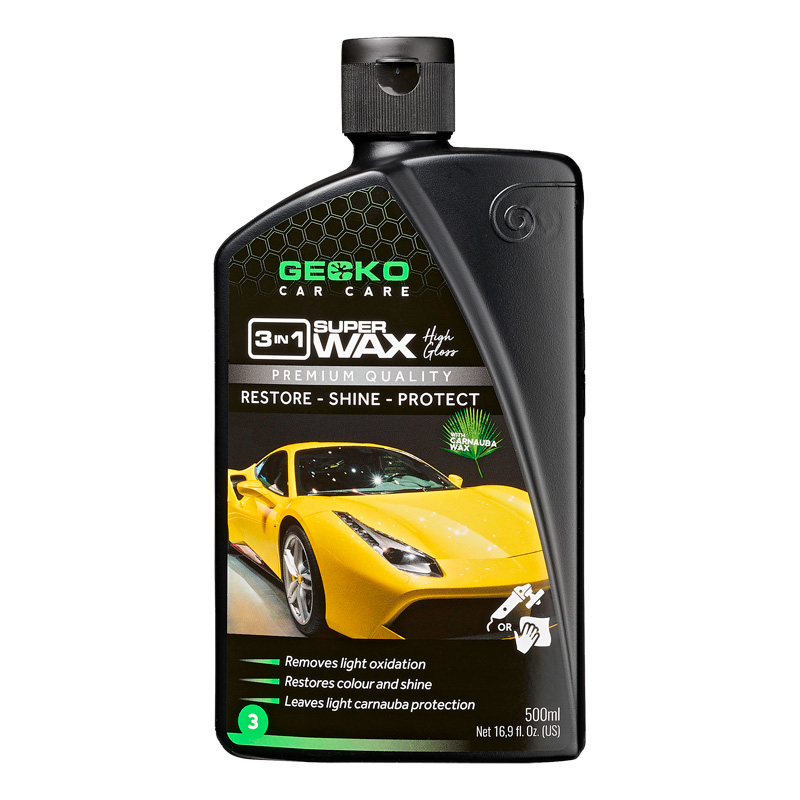 Gecko 3in1 Polijstmiddel + Carnauba 500ml