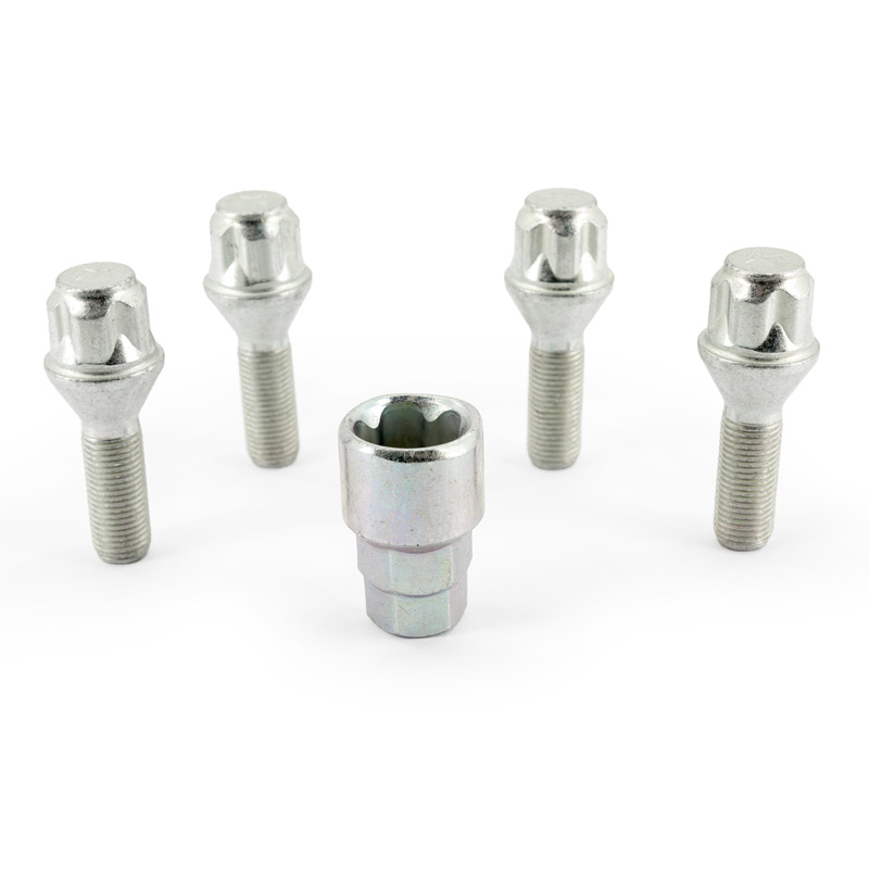 H&R Wielslotenset M12x1.25x30mm konisch - 4 slotbouten incl. adapter