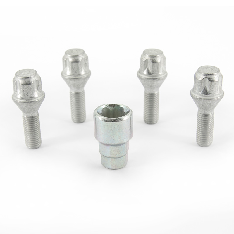 H&R Wielslotenset M12x1.50x28mm konisch - 4 slotbouten incl. adapter