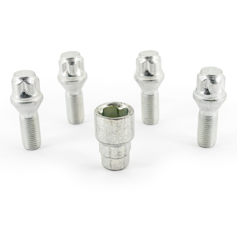 H&R Wielslotenset M14x1.50x28mm konisch - 4 slotbouten incl. adapter