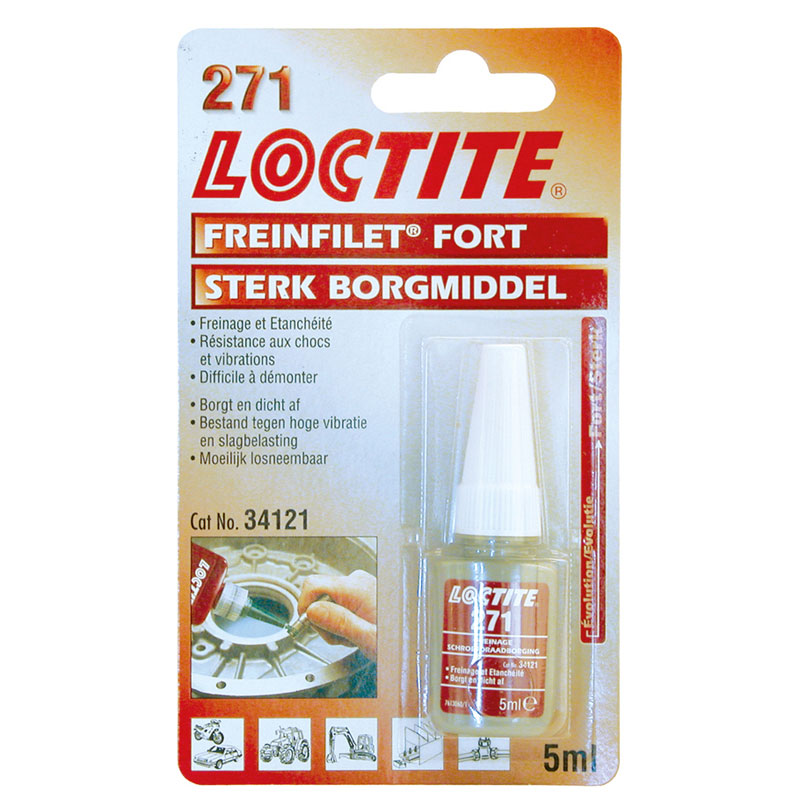 Loctite 271 Borgmiddel sterk (rood) 5ml