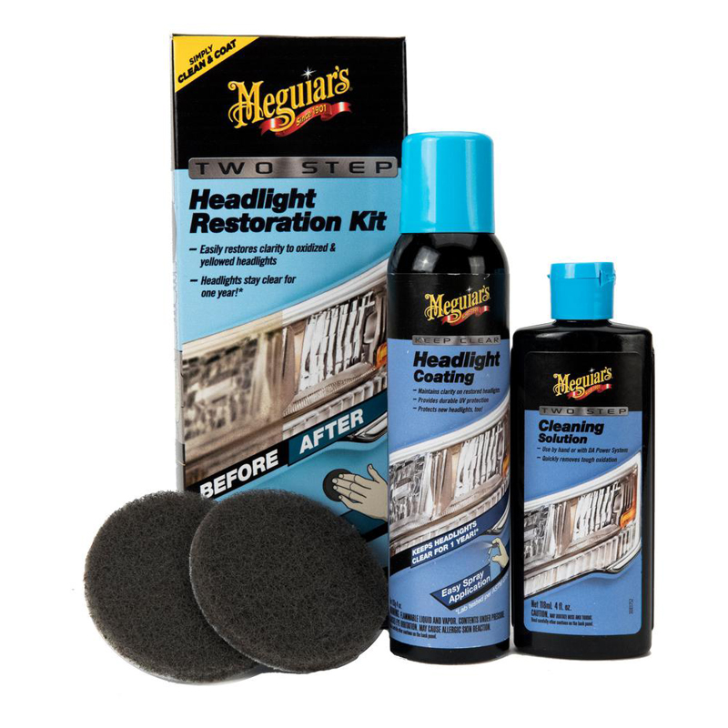 Meguiars Perfect Clarity Headlight Restoration Kit (118ml Cleaner/118ml Coating/2 Pads)