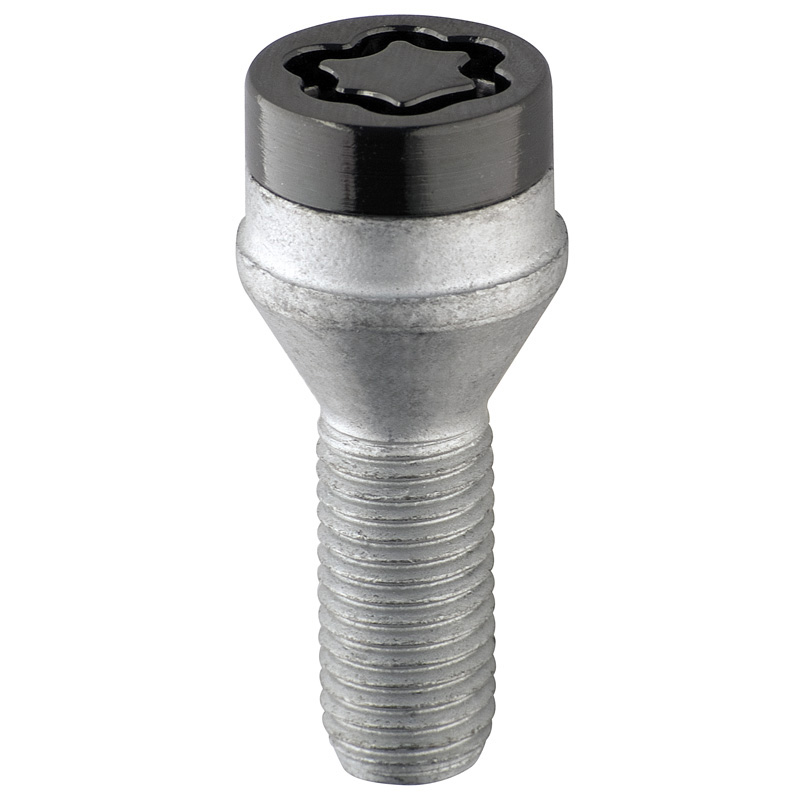 McGard Slotboutenset M14x1.50 Zwart - Bolkonisch R14 - Lengte 45mm (17mm kop)