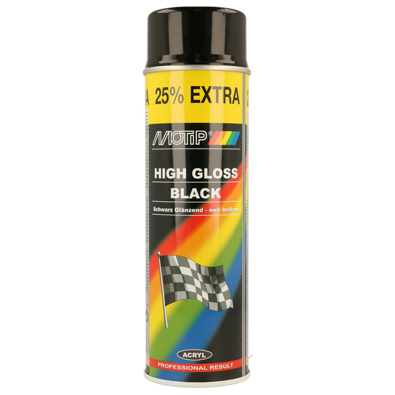 Motip Rallye Lak - Zwart hoogglans - 500ml