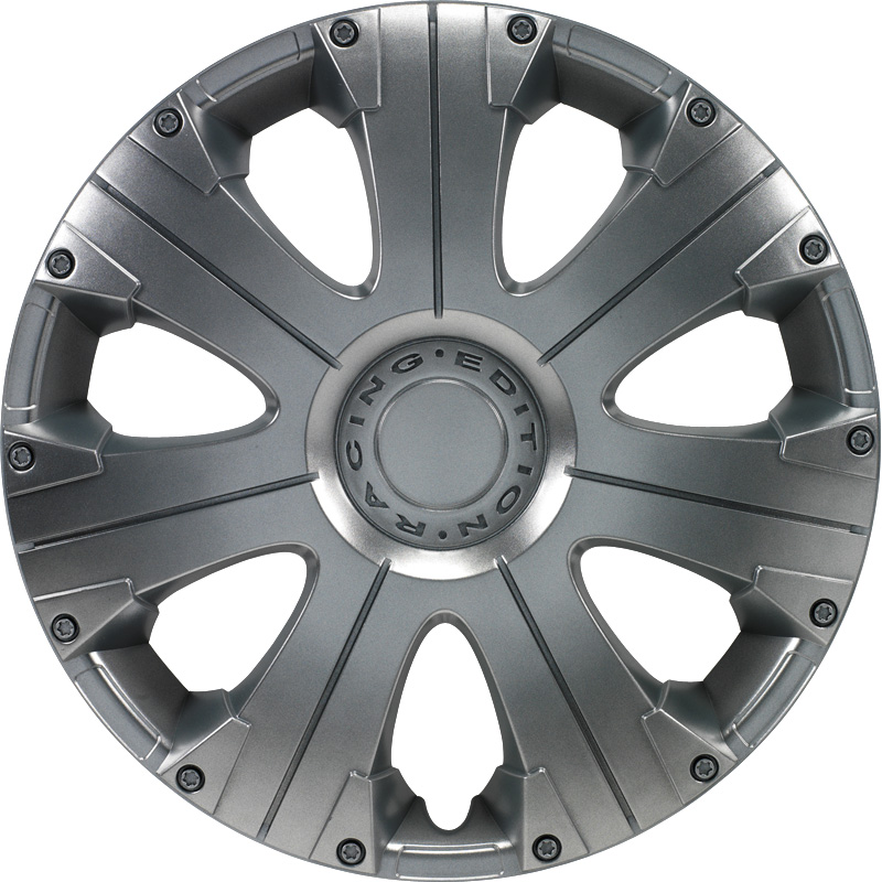 4-Delige Wieldoppenset Racing 15-inch zilver