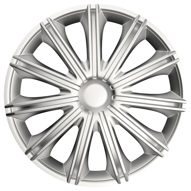 4-Delige Wieldoppenset Nero 15-inch zilver