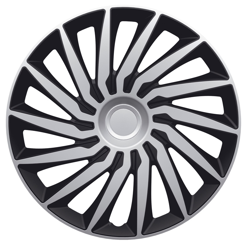 4-Delige Wieldoppenset Kendo 15-inch zilver/zwart