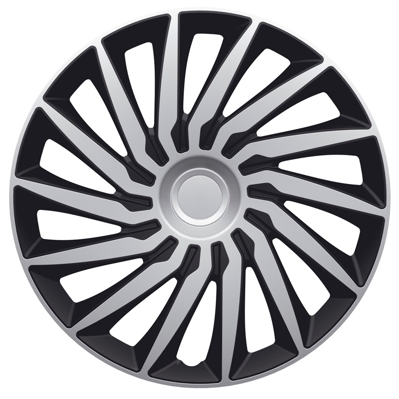 4-Delige Wieldoppenset Kendo 16-inch zilver/zwart