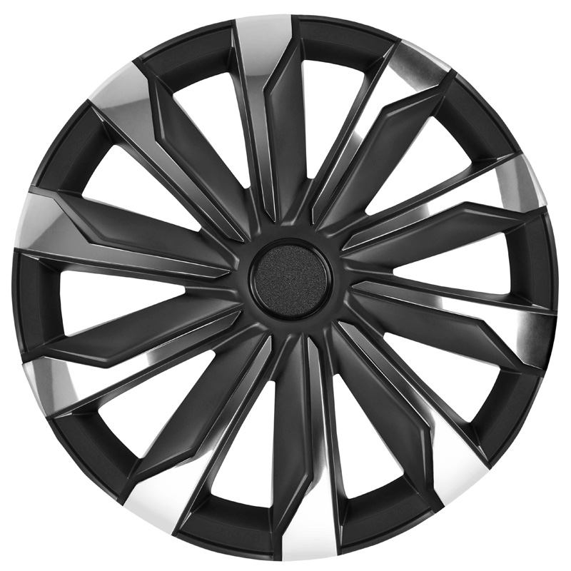 4-Delige Wieldoppenset Typhoon 14-inch chroom/zwart