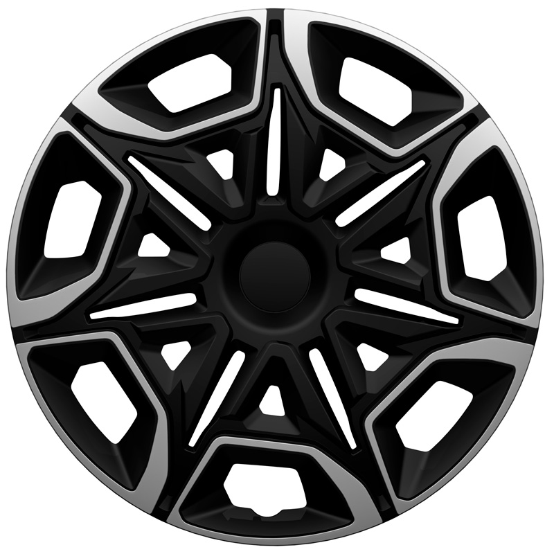 4-Delige Wieldoppenset Varido 16-inch zilver/zwart