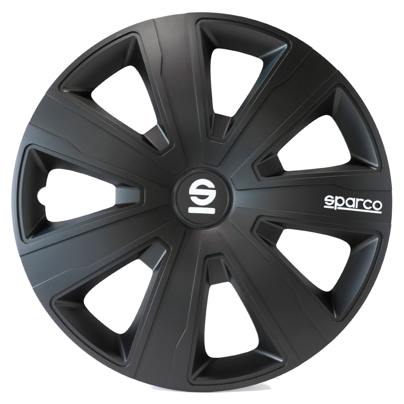 4-Delige Sparco Wieldoppenset Palermo 15-inch zwart