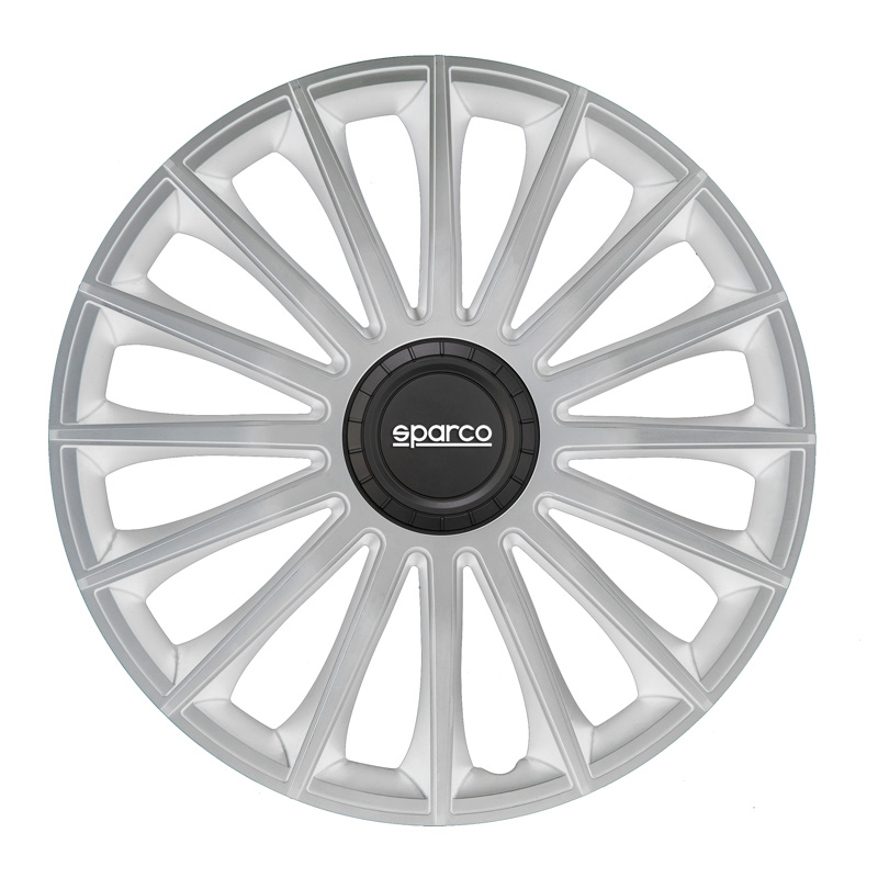 4-Delige Sparco Wieldoppenset Treviso 15-inch zilver