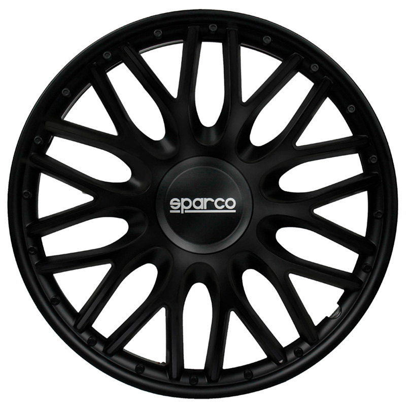 4-Delige Sparco Wieldoppenset Roma 15-inch zwart