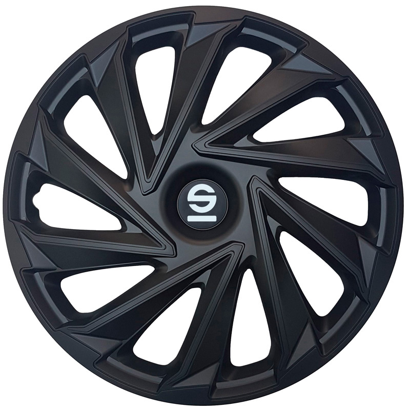 4-Delige Sparco Wieldoppenset Varese 16-inch zwart