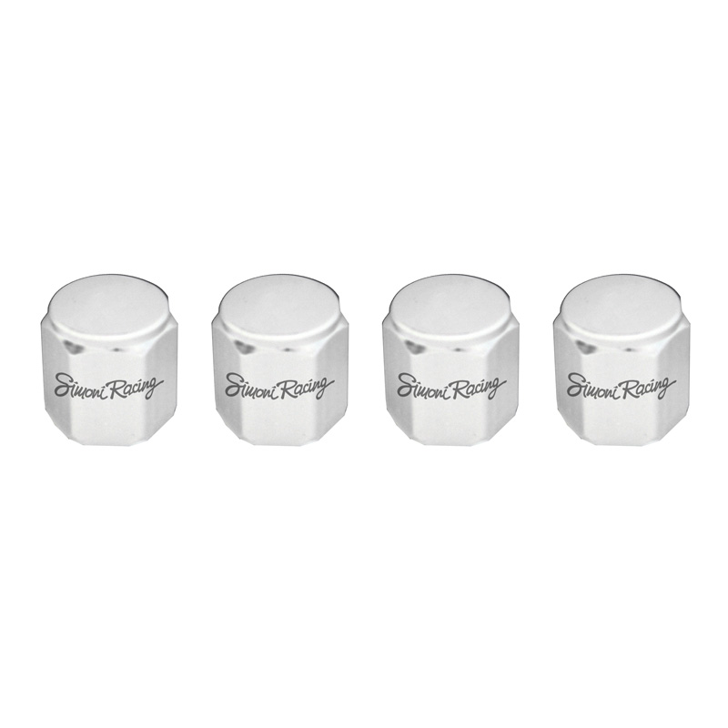 Simoni Racing Set ventielkapjes Arcade - Aluminium Wit