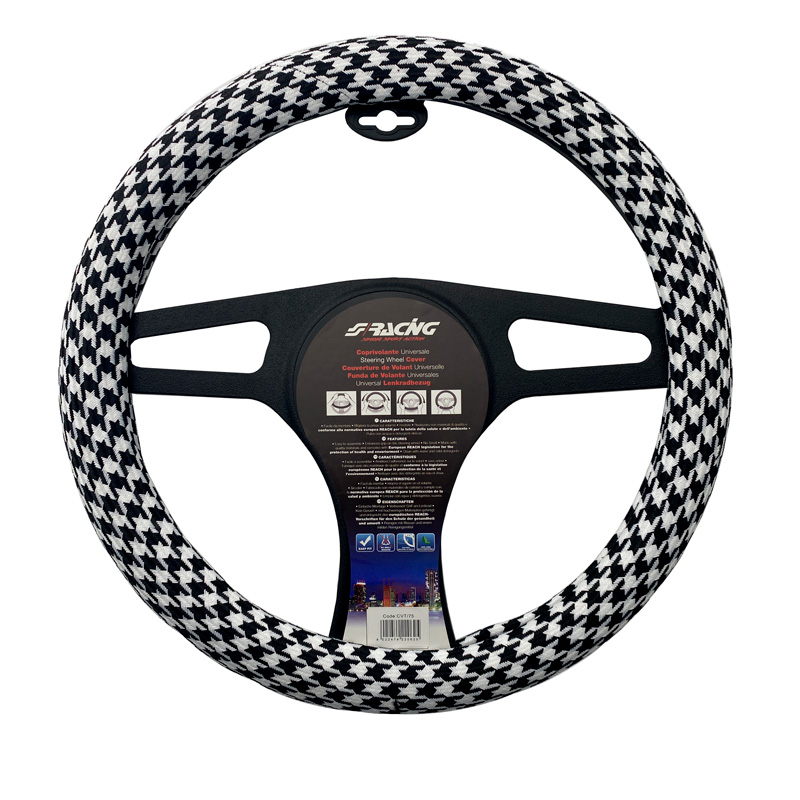Simoni Racing Stuurwielhoes Pied de Poule - 37-39cm - Textiel