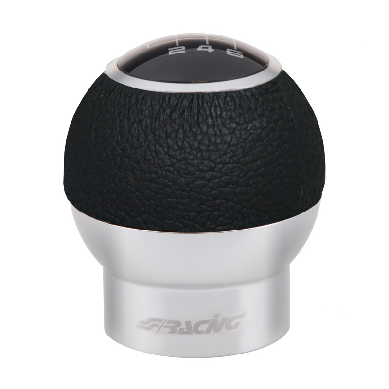 Simoni Racing Pookknop Special Hype - Aluminium/Zwart Leder (tbv achteruitrijdvergrendeling) + 3 Schakelpatronen