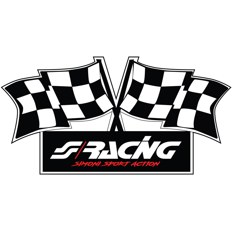 Simoni Racing Sticker 'Flag' - 100x50mm