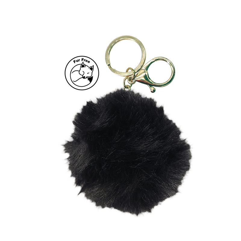 Simoni Racing Sleutelhanger - Fluffy Fur - Zwart