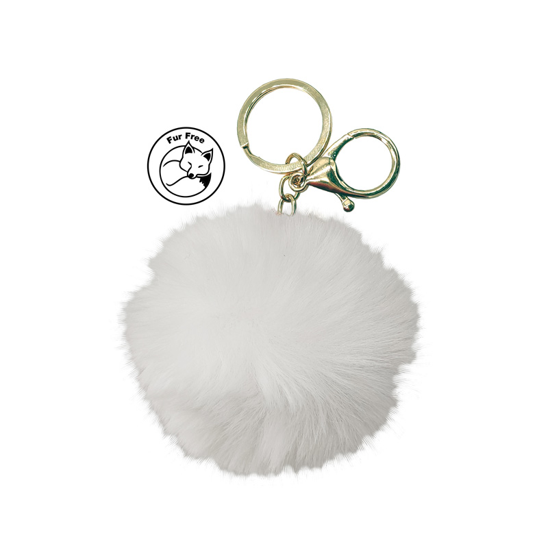 Simoni Racing Sleutelhanger - Fluffy Fur - Wit