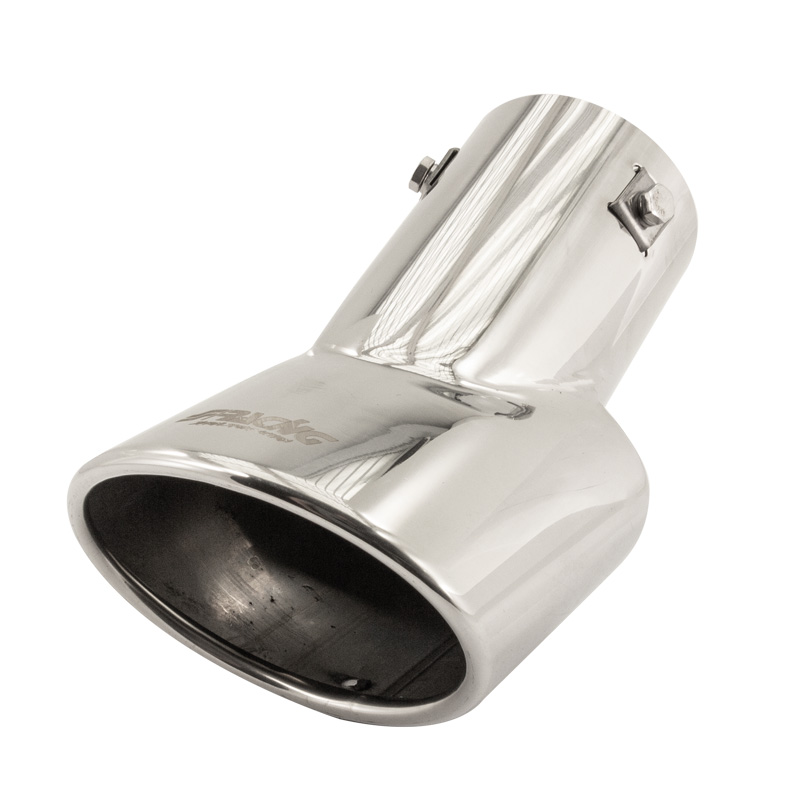 Simoni Racing Uitlaatsierstuk Ovaal RVS - 116x86xL180mm - Montage 46->74mm