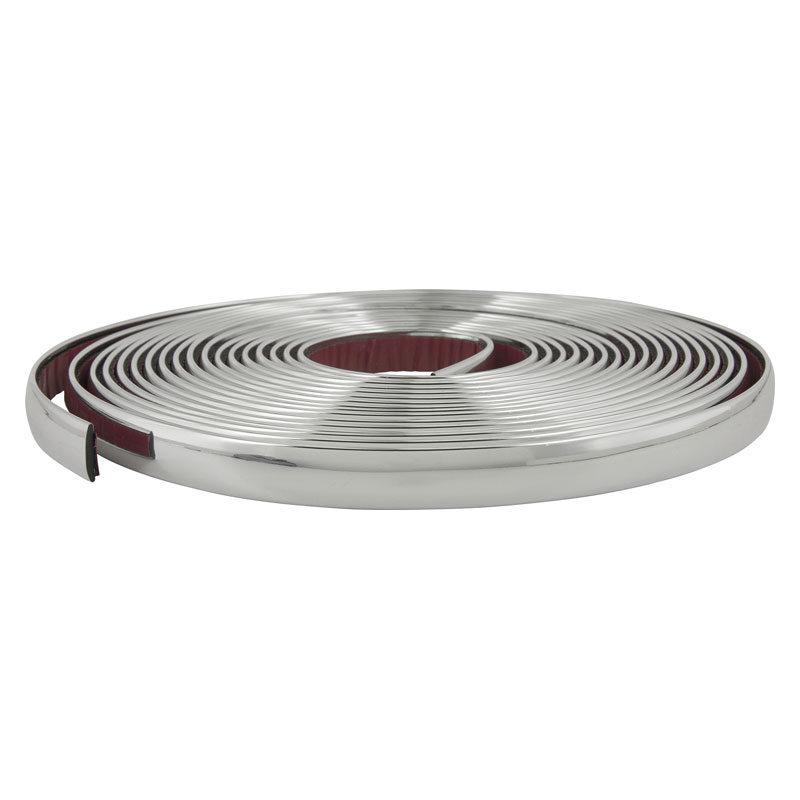Universele zelfklevende chroomlijst - Breedte 16mm / Lengte 8 meter