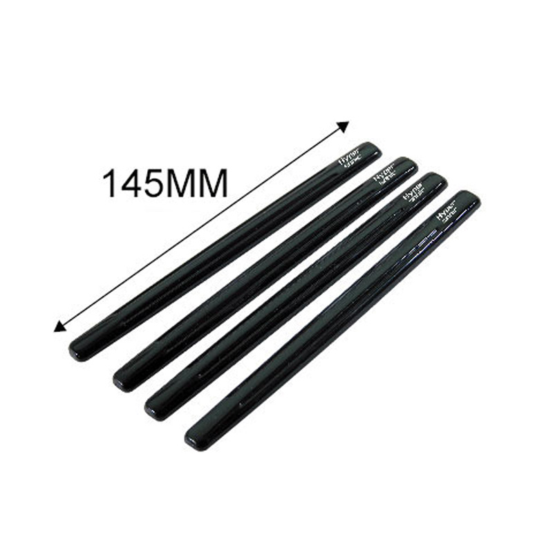 Set universele deurbeschermstrips 125x10mm - Zelfklevend - Zwart - Set à 4 stuks