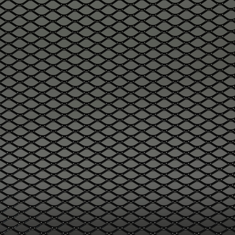 Racegaas aluminium zwart - ruitdesign 16x8mm - 125x25cm