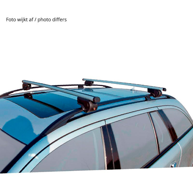 Dakdragerset Twinny Load Aluminium A51 passend voor Audi/BMW/Fiat/Ford/Seat/Skoda/VW/Volvo (voor auto's met open dakreling)