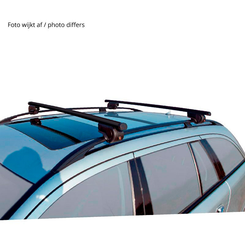 Dakdragerset Twinny Load Staal S51 passend voor Audi/BMW/Dacia/Fiat/Ford/Seat/Skoda/VW/Volvo (voor auto's met open dakreling)