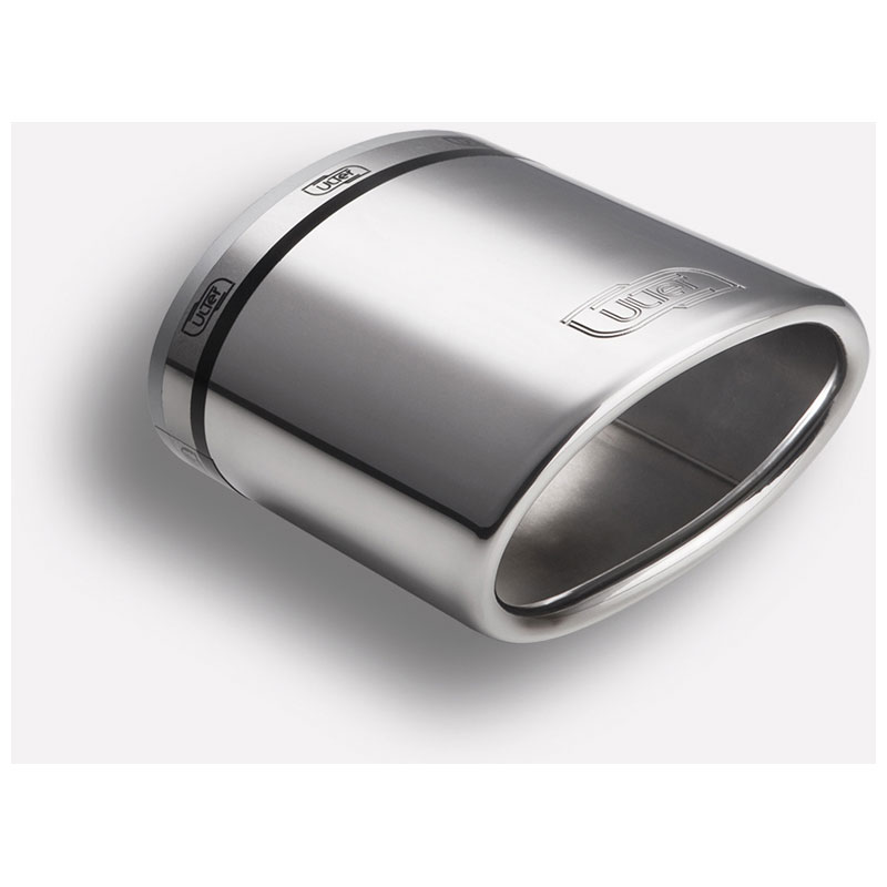 Ulter Sport Uitlaatsierstuk - Ovaal 120x80mm Schuin - Lengte 120mm - Montage 50-65mm - RVS